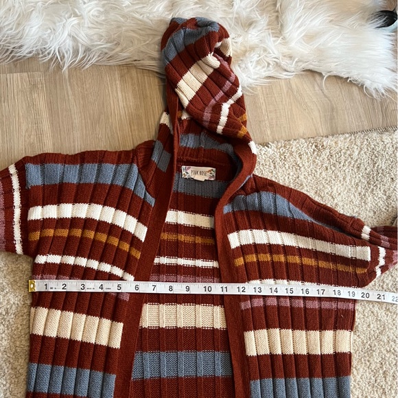 Pink Rose Striped Duster Cardigan - Picture 8 of 10